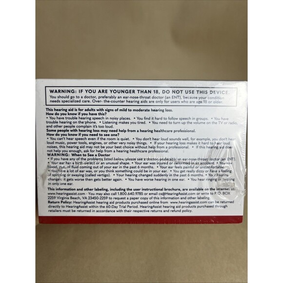 New Sealed Hearing Assist Control Rechargeable 2pc Kit OTC Hearing Aids - Picture 4 of 5